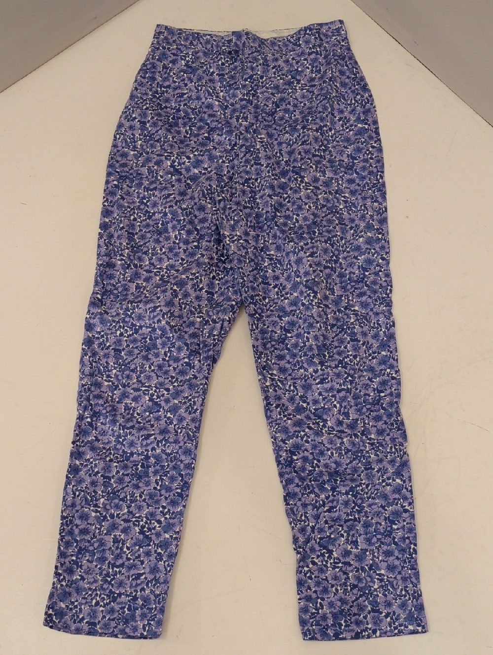 Liberty Print Vintage Pants Periwinkle Lavender Floral Hight Waisted Cotton